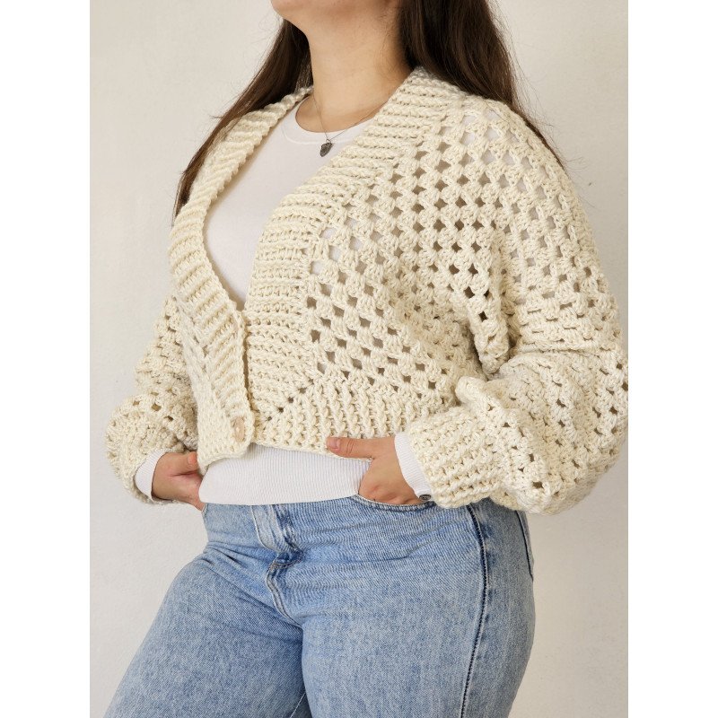 Guia de tejido cardigan / saco estilo kimono