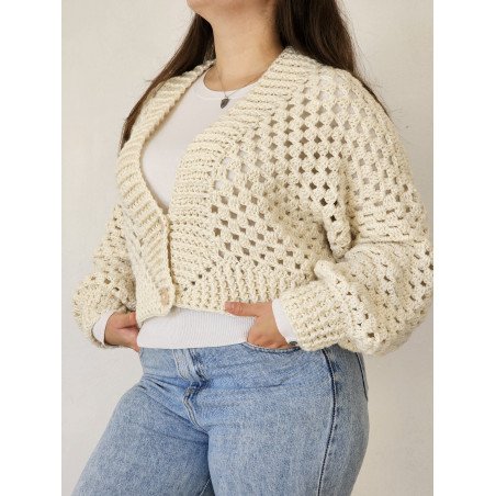 Guia de tejido cardigan / saco estilo kimono