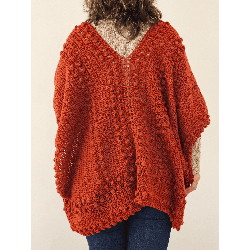 Guia de tejido - Poncho punto popcorn