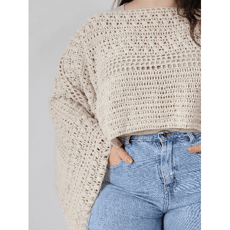 Guia de tejido - Poncho punto popcorn